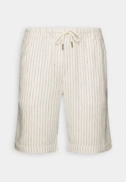 Pier One Linen Blend Drawcord Shorts- Shorts - Off-White