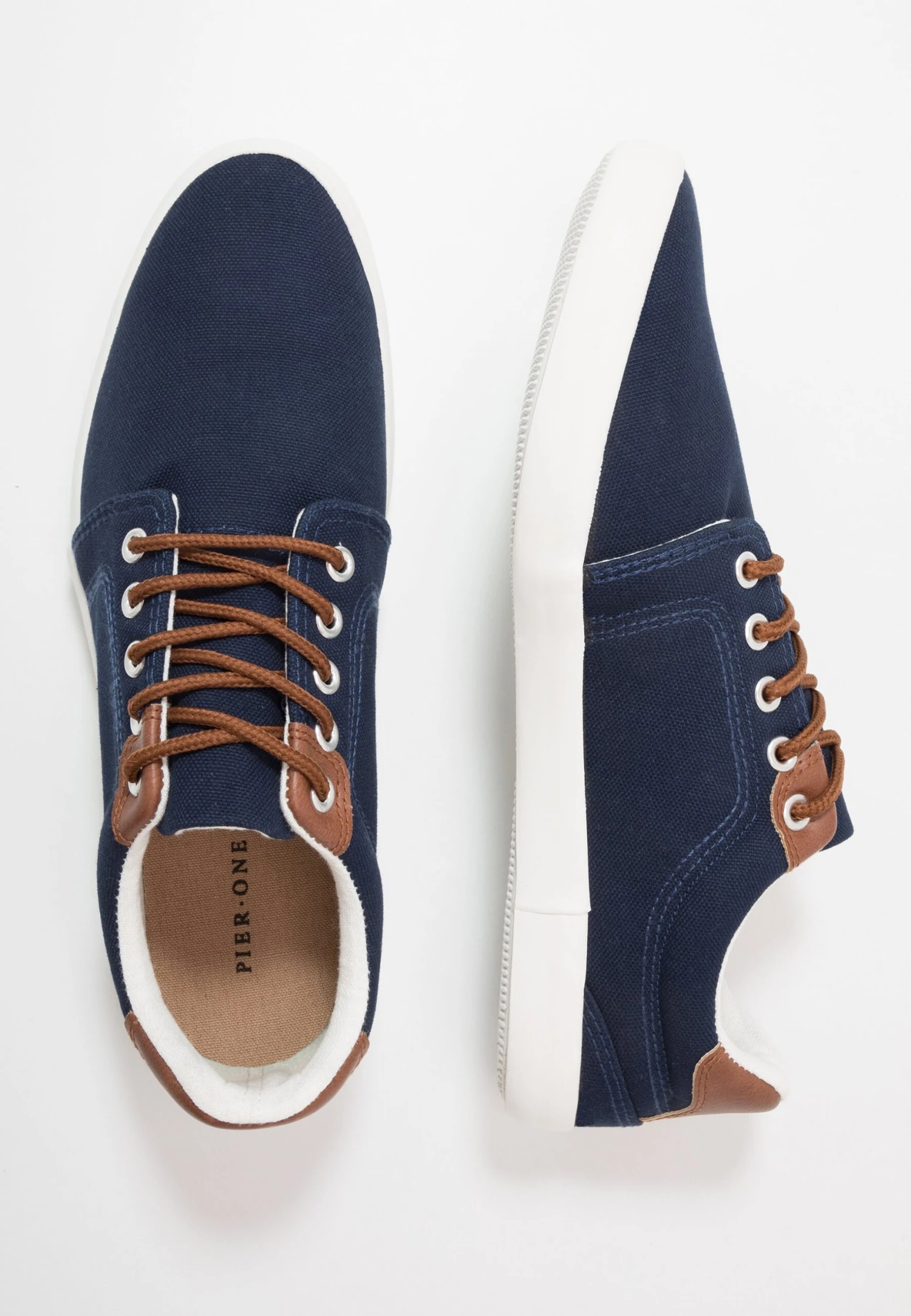 Pier One Unisex - Sneakers Laag - Dark Blue - Afbeelding 2