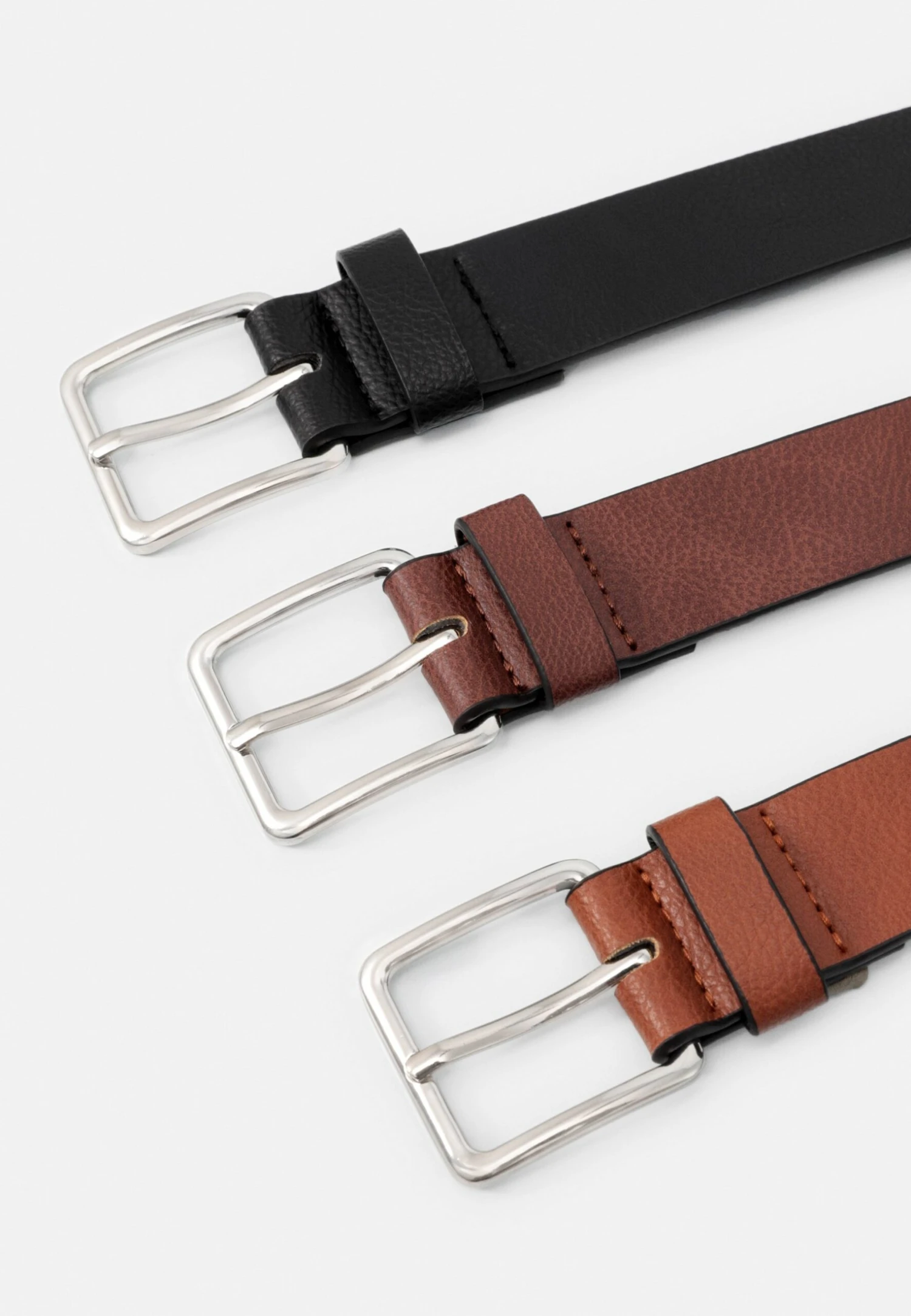 Pier One 3 Pack - Riem - Black - 802_Brown - 702_Cognac - 708 - Afbeelding 2